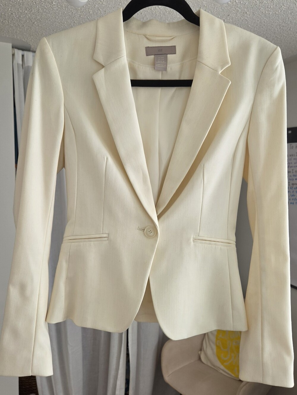 Tailored Cream Women's Blazer - Brand: H And M